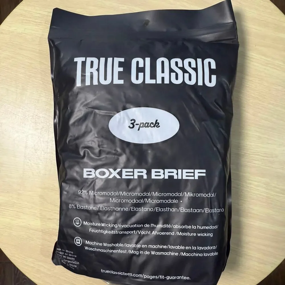 True Classic Ultra Soft Boxer Briefs 3 Pack, Black XL
